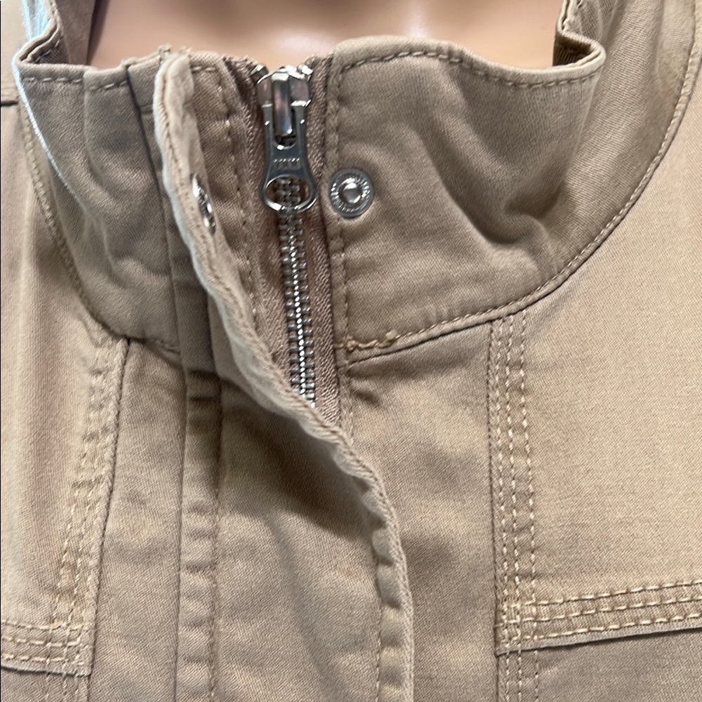 Safari Jacket, Cotton with Lots of Pockets! Zipper and Snaps, Excellent Conditi - Picture 8 of 12
